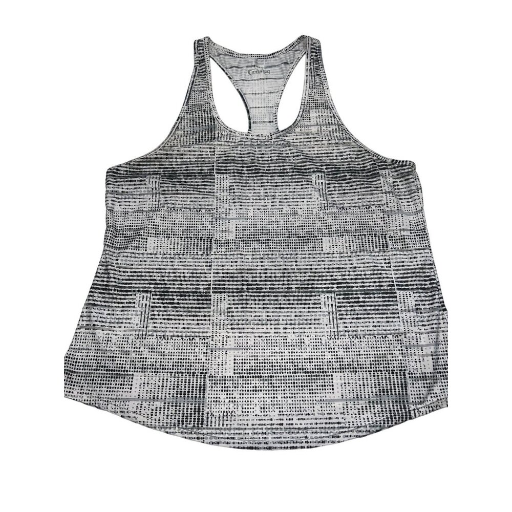 New Zyia Havanna Breathable Tank Polka Dot Speckles Mesh Stripes Racerback Size
